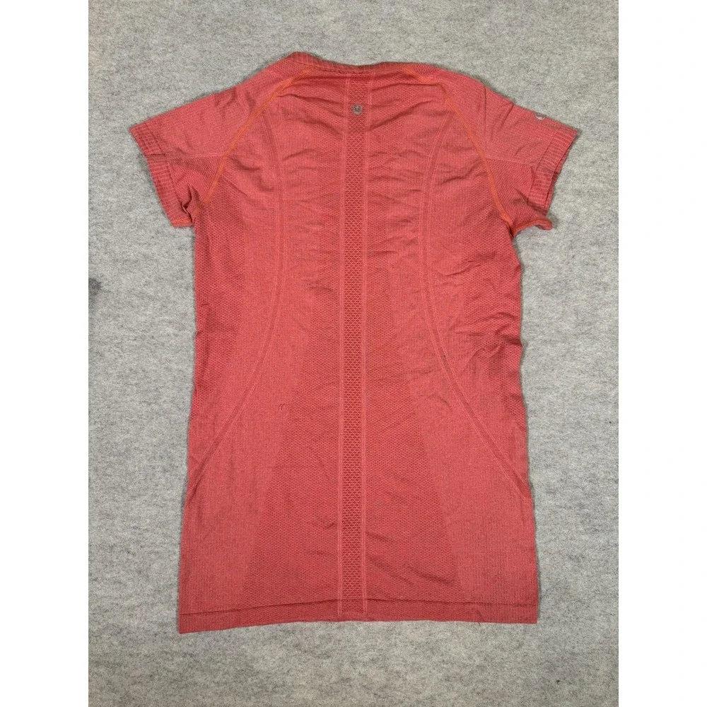 Lululemon Swiftly Tech Shirt Womens 6 Pink Seamless Short Sleeve Run Yoga Top